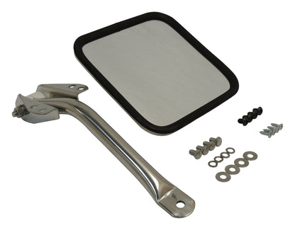 Door Mirror Kit 1981-1986 CJ-8 Left Mirror And Arm Stainless Steel RT Off Road