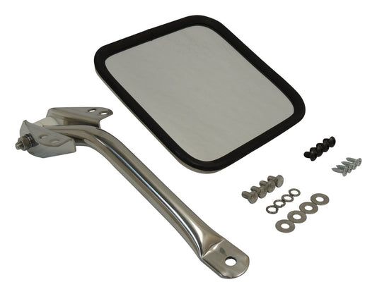 Door Mirror Kit 1981-1986 CJ-8 Left Mirror And Arm Stainless Steel RT Off Road