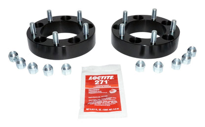 Wheel Spacer 1981-1986 CJ-8 2 Wheel Spacers And 10 Nuts 1-1/2 Inch Thick 5 On 5.5 Inch Bolt Pattern Black Anodized RT Off Road