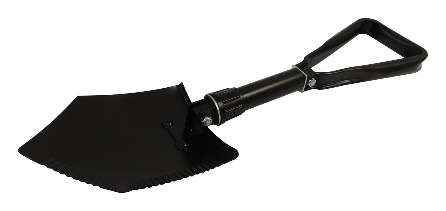 Shovel Collapses To 9 Inch From 23 Inch For Portable Stowage Black Powder Coat Finish Serrated Edge For Cutting RT Off Road-2