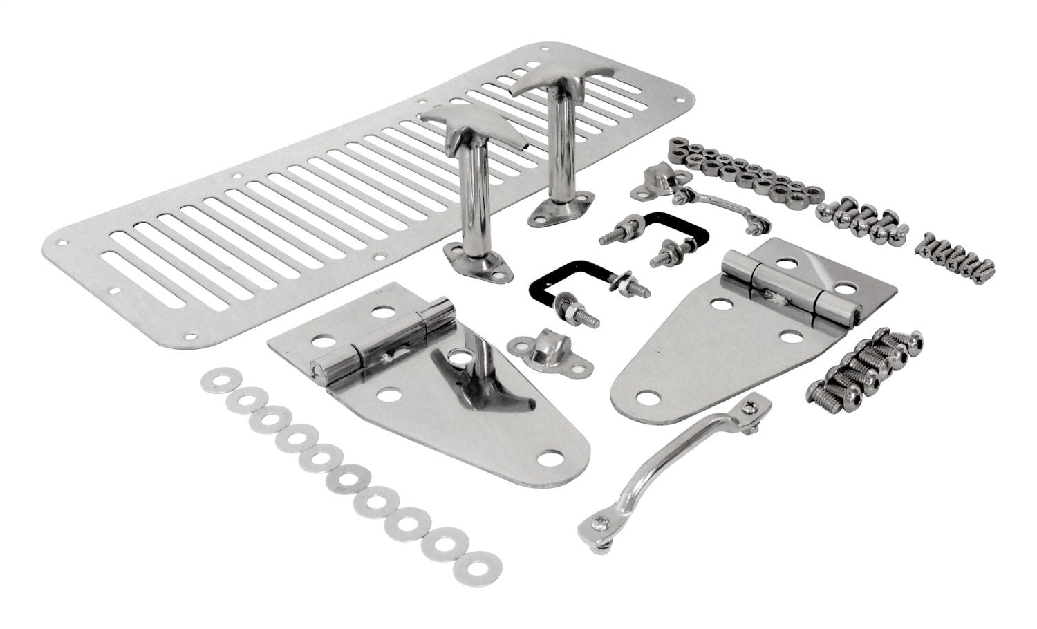 Stainless Hood Set for 78-95 Jeep CJ-5, CJ-7, CJ-8, YJ Wrangler RT Off Road