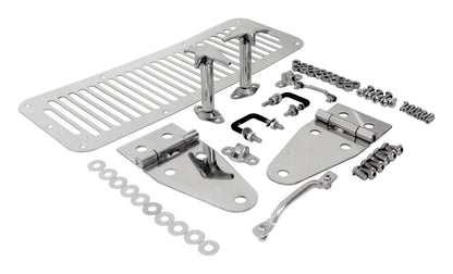 Stainless Hood Set for 78-95 Jeep CJ-5, CJ-7, CJ-8, YJ Wrangler RT Off Road