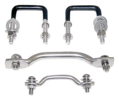Stainless Windshield Tie Down Kit, Left & Right Front, Includes Hardware RT Off Road