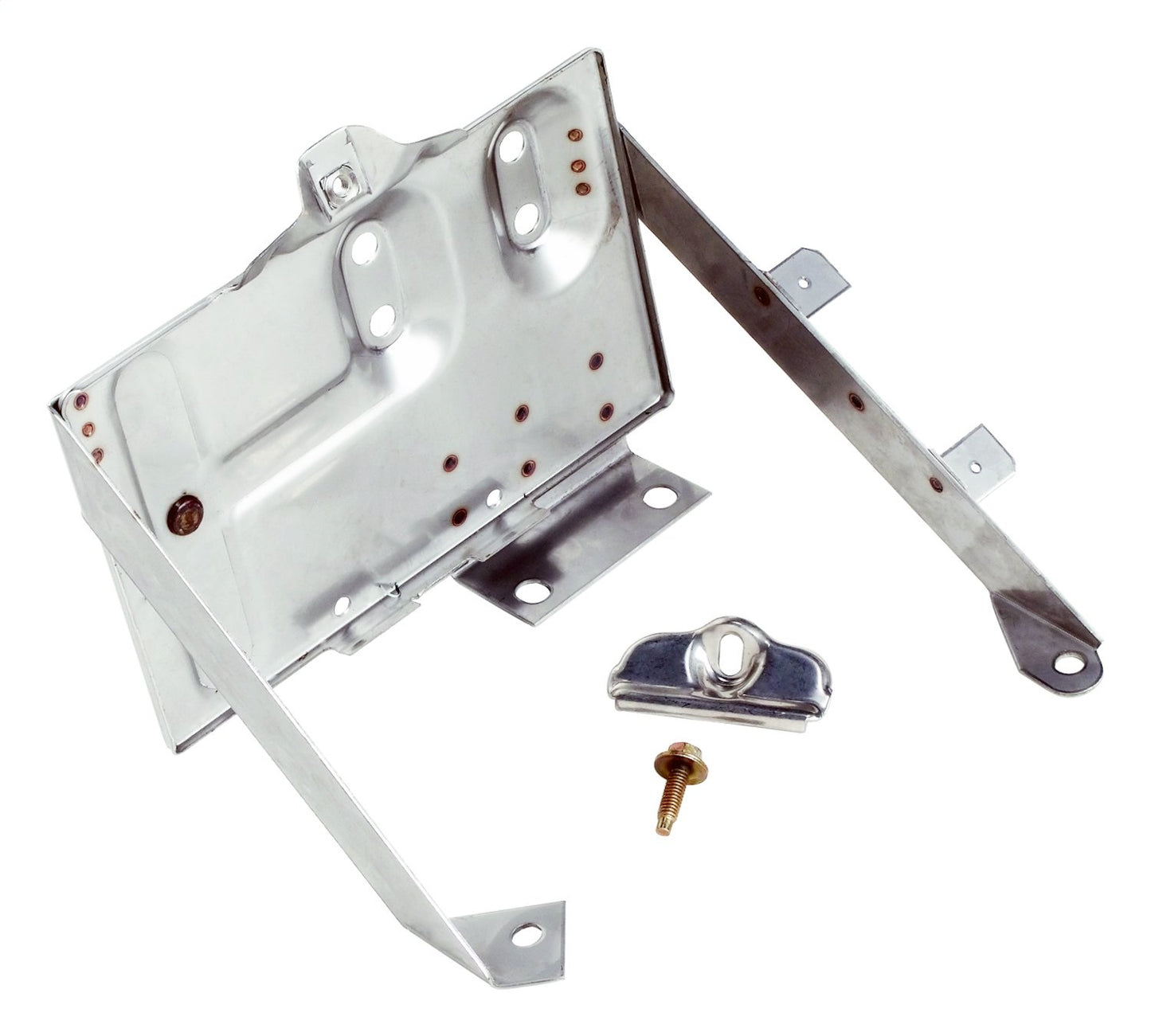 Incl. Tray, Clamp and Bolt Stainless Battery Tray 76-86 Jeep CJ-5, CJ-7, CJ-8 RT Off Road