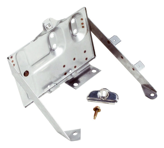 Incl. Tray, Clamp and Bolt Stainless Battery Tray 76-86 Jeep CJ-5, CJ-7, CJ-8 RT Off Road