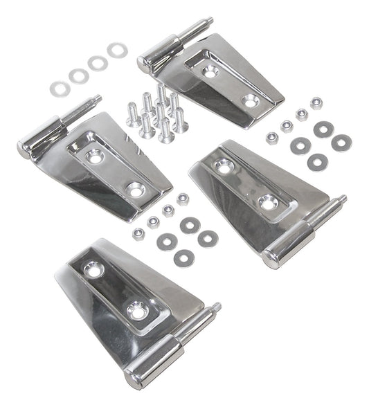 Includes 4 (Body Side) Stainless Steel Door Hinge Kit For 2-Door JK Wrangler RT Off Road