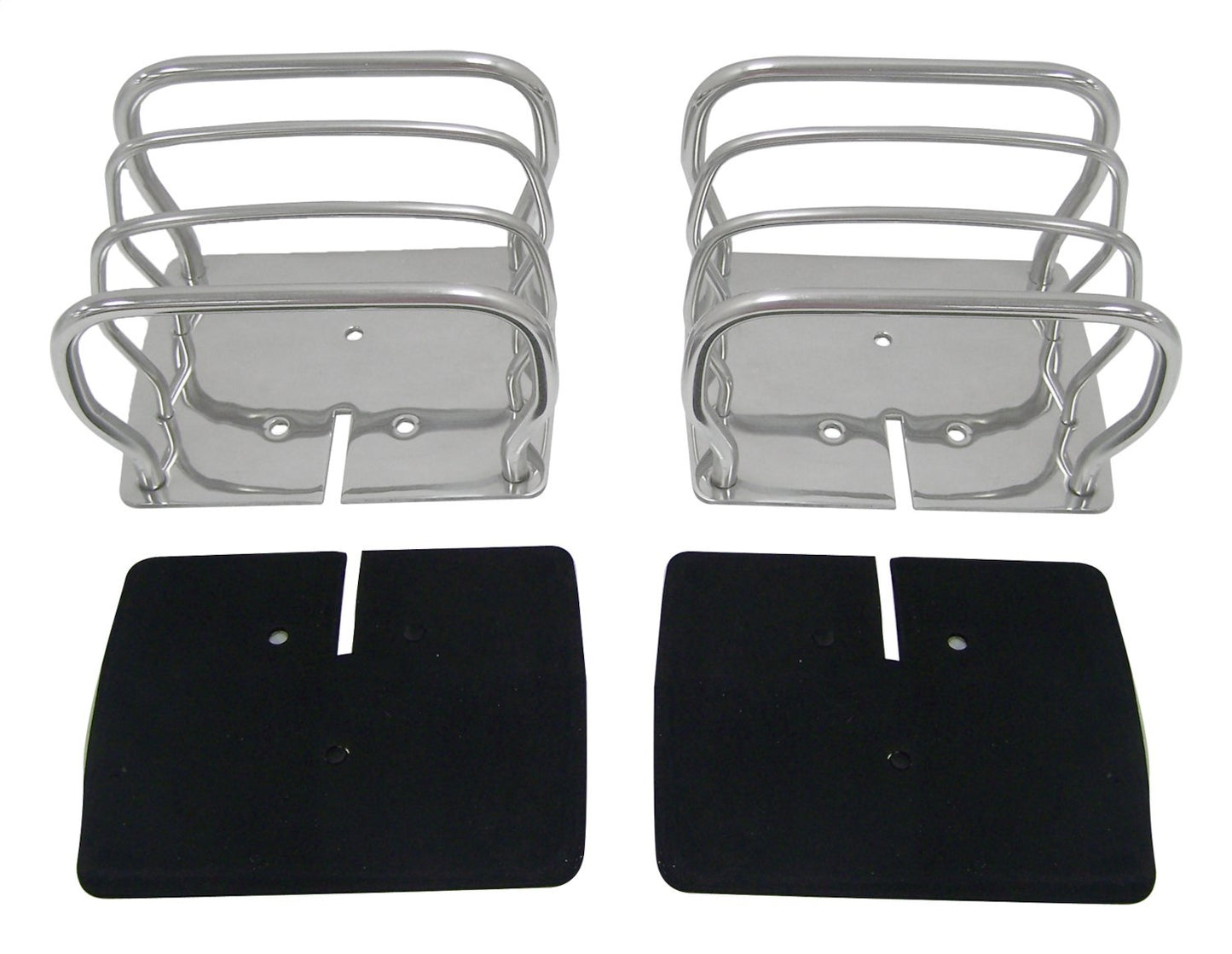 L,R Stainless Steel Euro Tail Lamp Guards for 76-86 CJ-7, CJ-8, YJ, TJ Wrnglrs RT Off Road