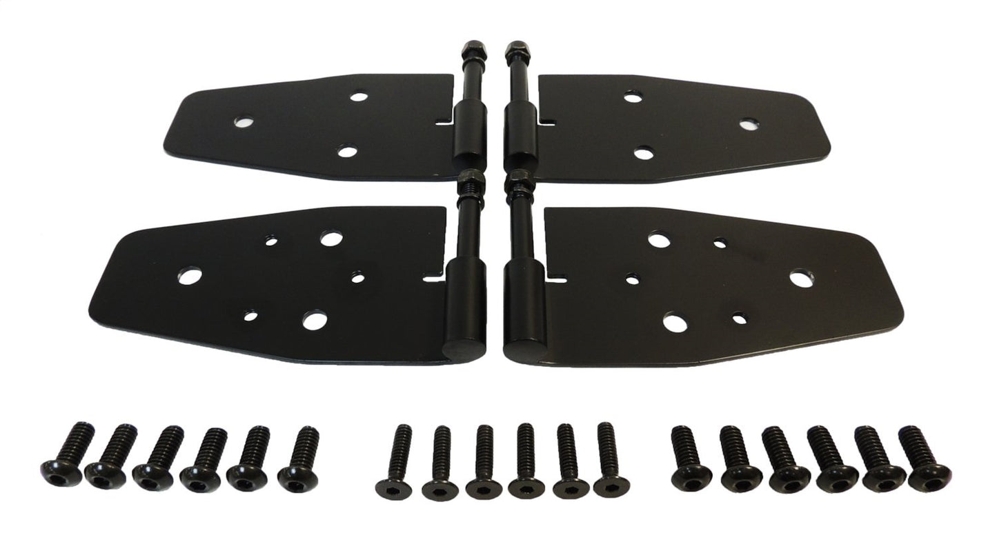 Door Hinge Set, Left & Right Front Upper & Lower, Matte Black, Stainless Steel RT Off Road
