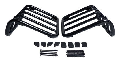 Tail Light Guard 2007-2018 JK Wrangler Black Powder Coated Stainless Steel w/2 Guards And Hardware RT Off Road-1