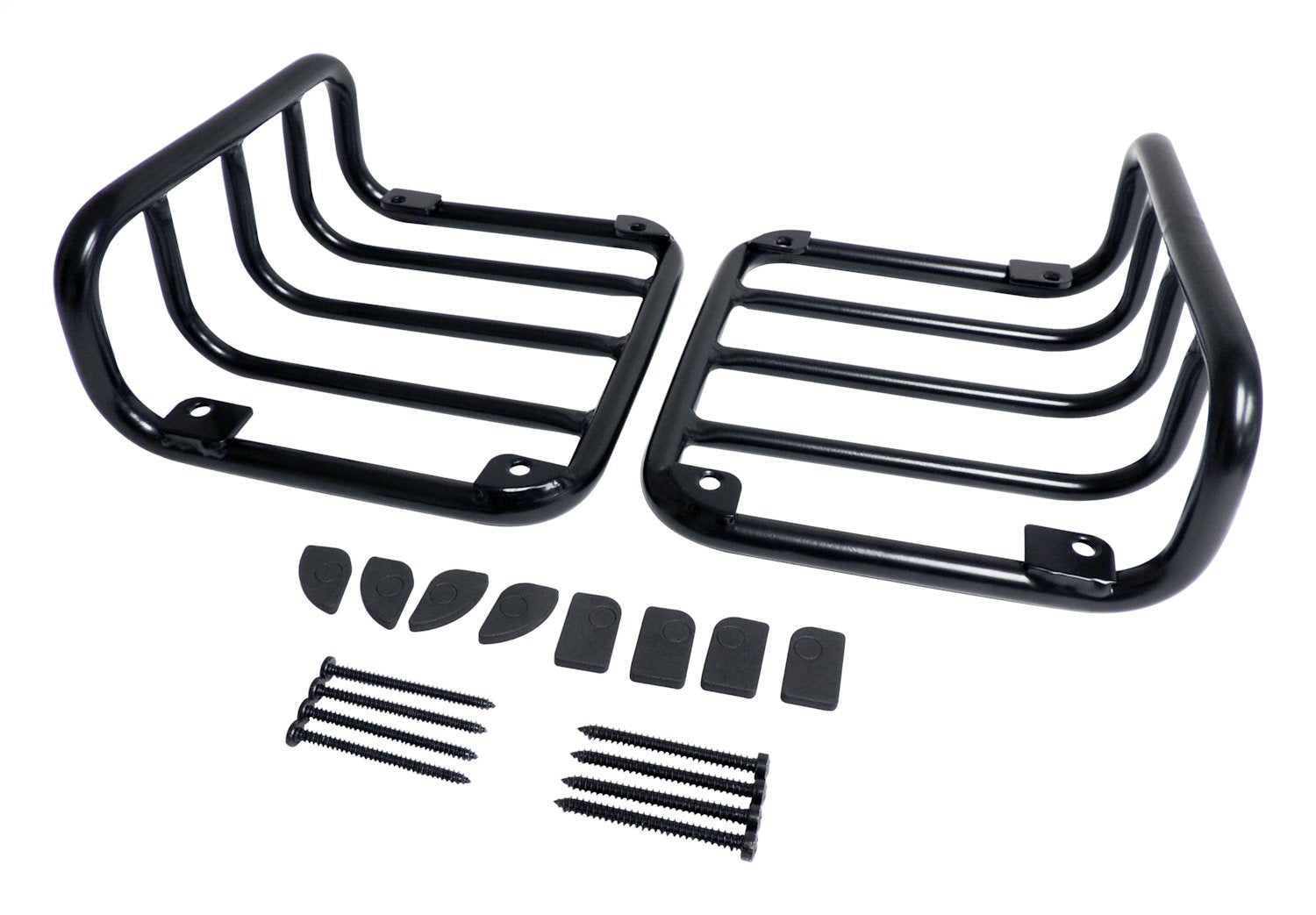 Tail Light Guard 2007-2018 JK Wrangler Black Powder Coated Stainless Steel w/2 Guards And Hardware RT Off Road-3