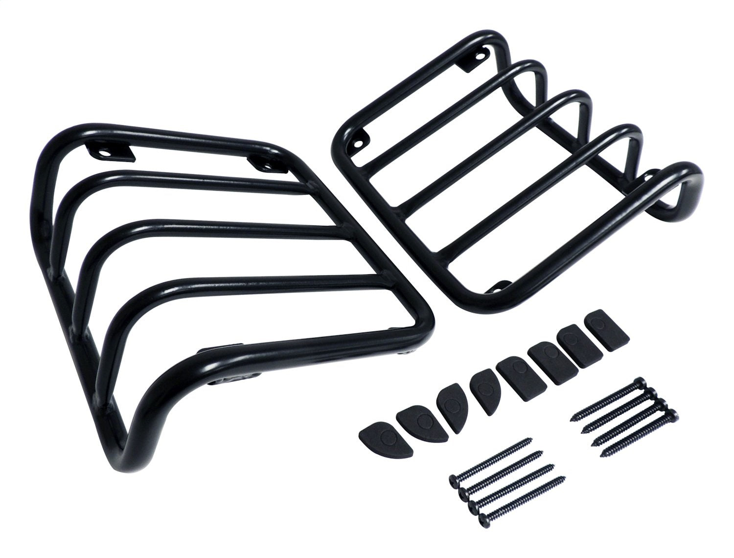 Tail Light Guard 2007-2018 JK Wrangler Black Powder Coated Stainless Steel w/2 Guards And Hardware RT Off Road-4
