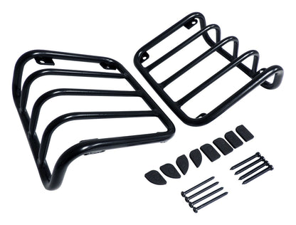 Tail Light Guard 2007-2018 JK Wrangler Black Powder Coated Stainless Steel w/2 Guards And Hardware RT Off Road-4