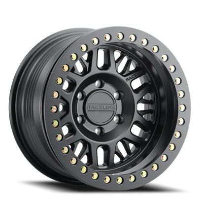 Aluminum 17x9 Ryno Cast Beadlock RT951B Satin Black Black Beadlock Ring Raceline Wheels-12