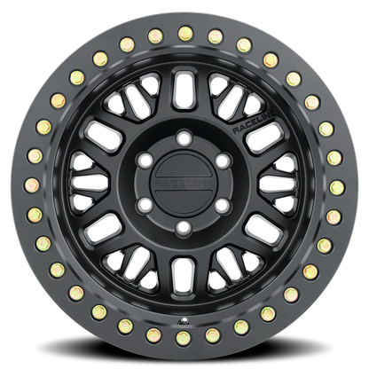Aluminum 17x9 Ryno Cast Beadlock RT951B Satin Black Black Beadlock Ring Raceline Wheels-2
