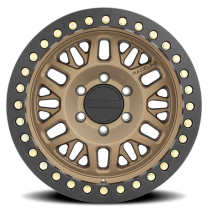 Aluminum 17x9 Ryno Cast Beadlock RT951BZ Textured Matte Bronze Black Beadlock Ring Raceline Wheels-8