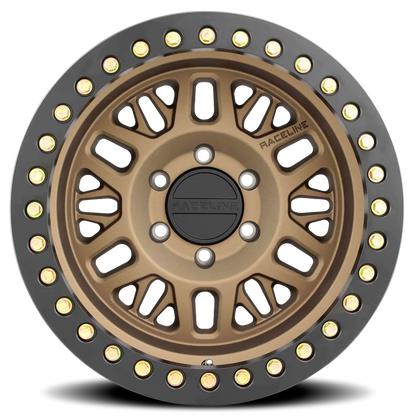 Aluminum 17x9 Ryno Cast Beadlock RT951BZ Textured Matte Bronze Black Beadlock Ring Raceline Wheels-2