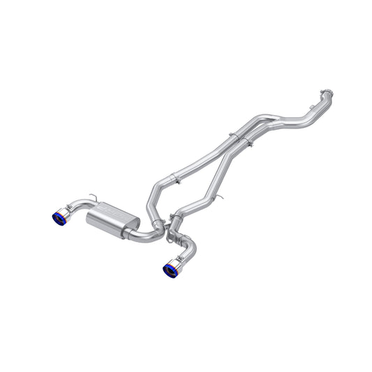 20-26 Toyota Supra T304 Stainless Steel 3 inch Cat-Back Dual Rear Outlet with Burnt End Tips 2 4.5 inch T305 Burnt End Tips Included MBRP