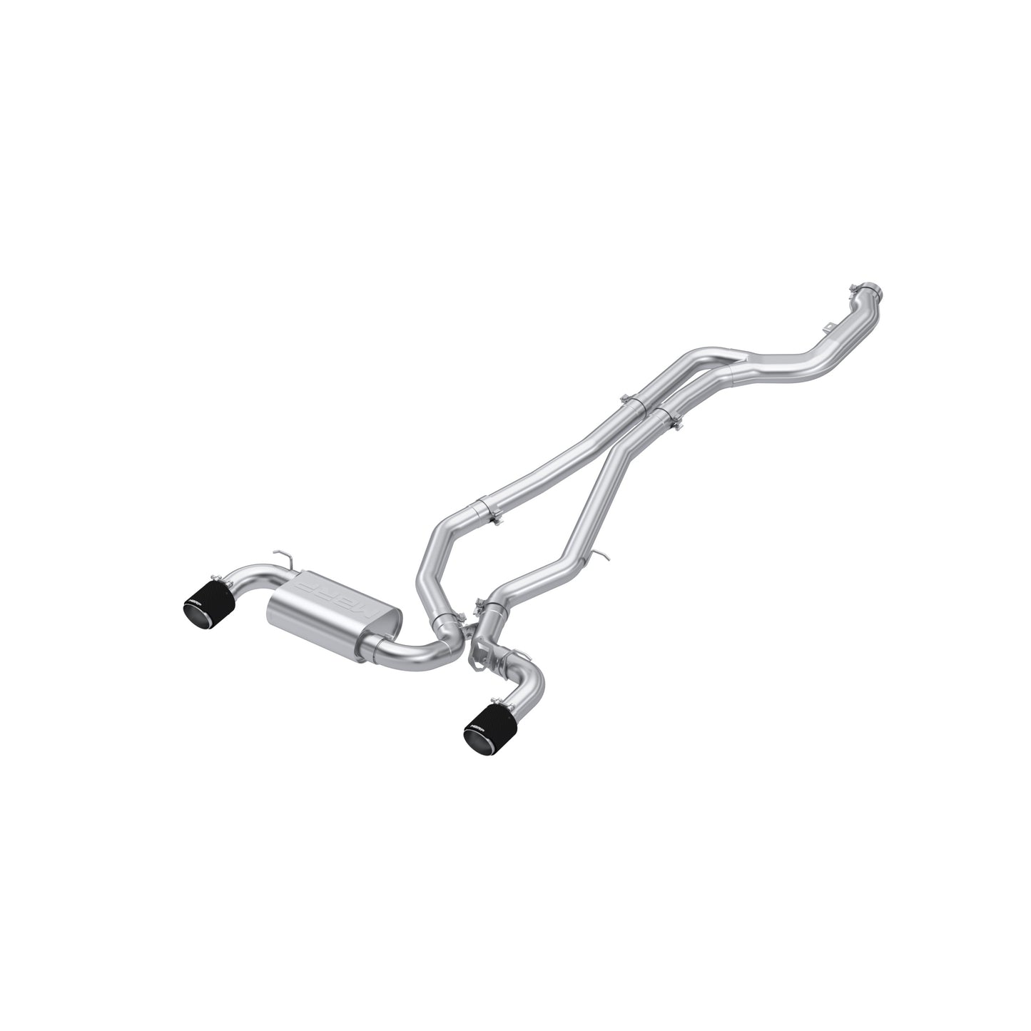 20-26 Toyota Supra T304 Stainless Steel 3 inch Cat Back Dual Rear with Carbon Fiber Tips MBRP