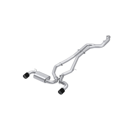 20-26 Toyota Supra T304 Stainless Steel 3 inch Cat Back Dual Rear with Carbon Fiber Tips MBRP