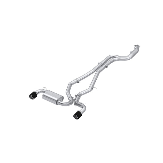 20-26 Toyota Supra T304 Stainless Steel 3 inch Cat Back Dual Rear with Carbon Fiber Tips MBRP