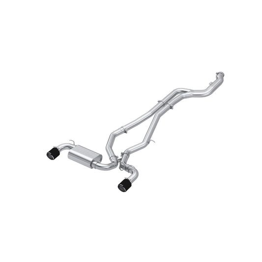 20-Up Toyota Supra T304 Stainless Steel 3 inch Cat Back Dual Rear with Carbon Fiber Tips MBRP