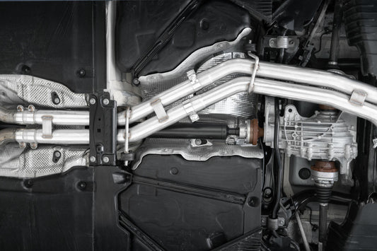 T304 Stainless Steel 2.5 Inch Resonator Back Dual Rear Quad Carbon Fiber Tips 18-Up Audi S5 Coupe/S4 Sedan MBRP-1