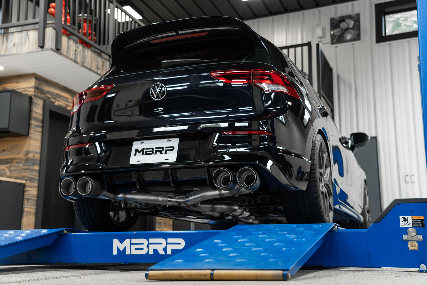 2022-Up Volkswagen Golf R MK8 T304 Stainless Steel 3 Inch Cat-Back Quad Split Rear Valve Delete MBRP-7