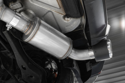 T304 Stainless Steel 3 inch Cat-Back Dual Split Rear with Carbon Fiber Tips (2) 5 inch OD Carbon Fiber Tips Included MBRP-2