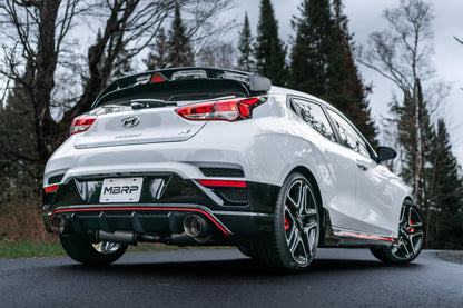 3 inch Cat-Back Dual Split Rear (2) 5 inch OD Tips Included 19-22 Hyundai Veloster N Aluminized Steel MBRP-5