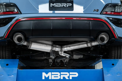 2022-2023 Hyundai Kona N 2.0L Turbo Armor Pro T304 Stainless Steel 3 Inch Cat-Back Dual Rear with Carbon Fiber Tips Active MBRP-5