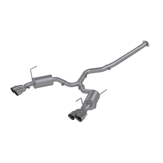Subaru 3 Inch Cat Back Exhaust System Dual Split Rear-Quad Tips For 11-21 Subaru Impreza WRX Armor Pro MBRP