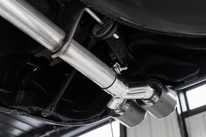 3.0 inch Cat-Back 2.5 inch Dual Split Rear Quad Carbon Fiber Tips 4.0 inch OD Dual Out 19-up Silverado/Sierra 1500 MBRP-5