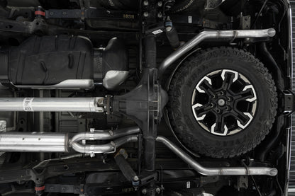 2022-Up Chevrolet/GMC 1500 Silverado/Sierra ZR2/ ATX4 6.2L Armor Pro T304 Stainless Steel 3 Inch Cat-Back 2.5 Inch Dual Rear Turn Down MBRP-2