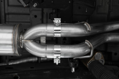 2022-Up Chevrolet/GMC 1500 Silverado/Sierra ZR2/ ATX4 6.2L Armor Pro T304 Stainless Steel 3 Inch Cat-Back 2.5 Inch Dual Rear Turn Down MBRP-6