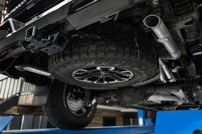 2022-Up Chevrolet/GMC 1500 Silverado/Sierra ZR2/ ATX4 6.2L Armor Pro T304 Stainless Steel 3 Inch Cat-Back 2.5 Inch Dual Rear Turn Down MBRP-7
