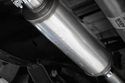 2023-Up Colorado/Canyon 2.7L Black-Coated Aluminized Steel 3 Inch Cat-Back Exhaust Single Side Exit with Tip Armor BLK MBRP-2