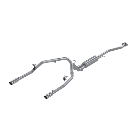 Cat Back Exhaust System Dual Split Rear T409 Stainless Steel For 03-07 Silverado/Sierra 1500 Ext/Crew Cab Short Bed MBRP