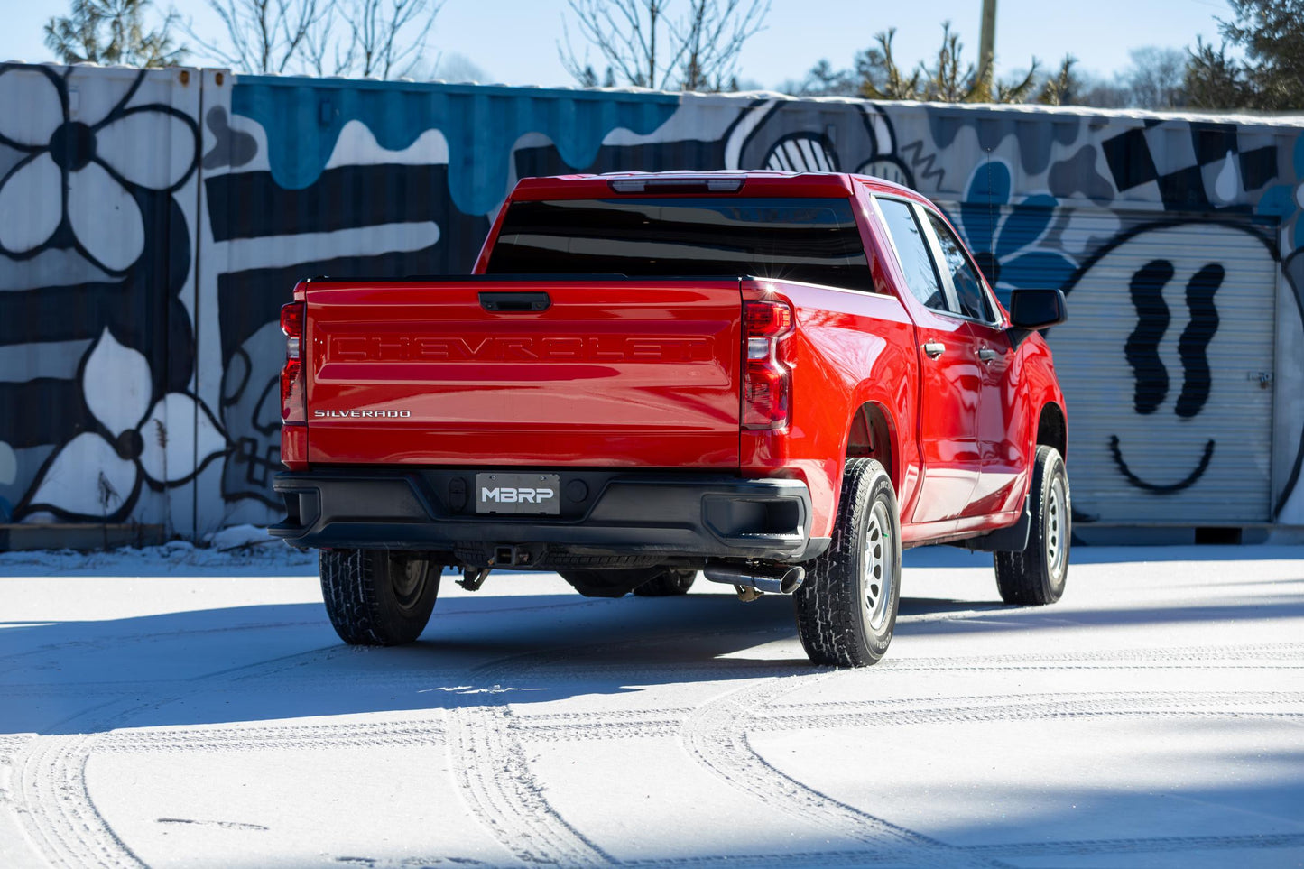 2019-Present Silverado/Sierra 1500 2.7L Aluminized Steel 3 Inch Cat-Back Single Side Exit Armor Lite MBRP-1