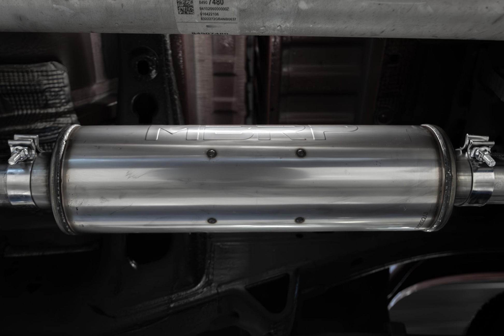 2019-Up Silverado/Sierra 1500 2.7L Armor Pro T304 Stainless Steel 3 Inch Cat-Back, 2.5 Inch Dual Split Rear Exit MBRP-12