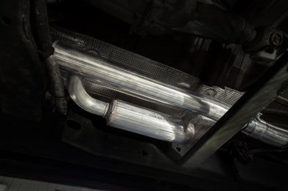 2019-Up Silverado/Sierra 1500 2.7L Armor Pro T304 Stainless Steel 3 Inch Cat-Back, 2.5 Inch Dual Split Rear Exit MBRP-14