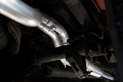 2019-up Silverado/Sierra 1500 2.7L Armor Lite Aluminized Steel 3 Inch Cat-Back, 2.5 Inch Dual Split Rear Exit MBRP-10