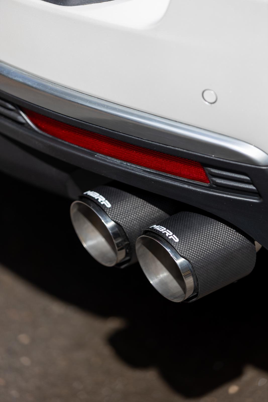 21-Present Chevrolet/GMC Suburban/Yukon XL 3 Inch Cat Back Dual Split Rear Exhaust System, Armor Pro T304SS with Quad Carbon Fiber Tips MBRP-7