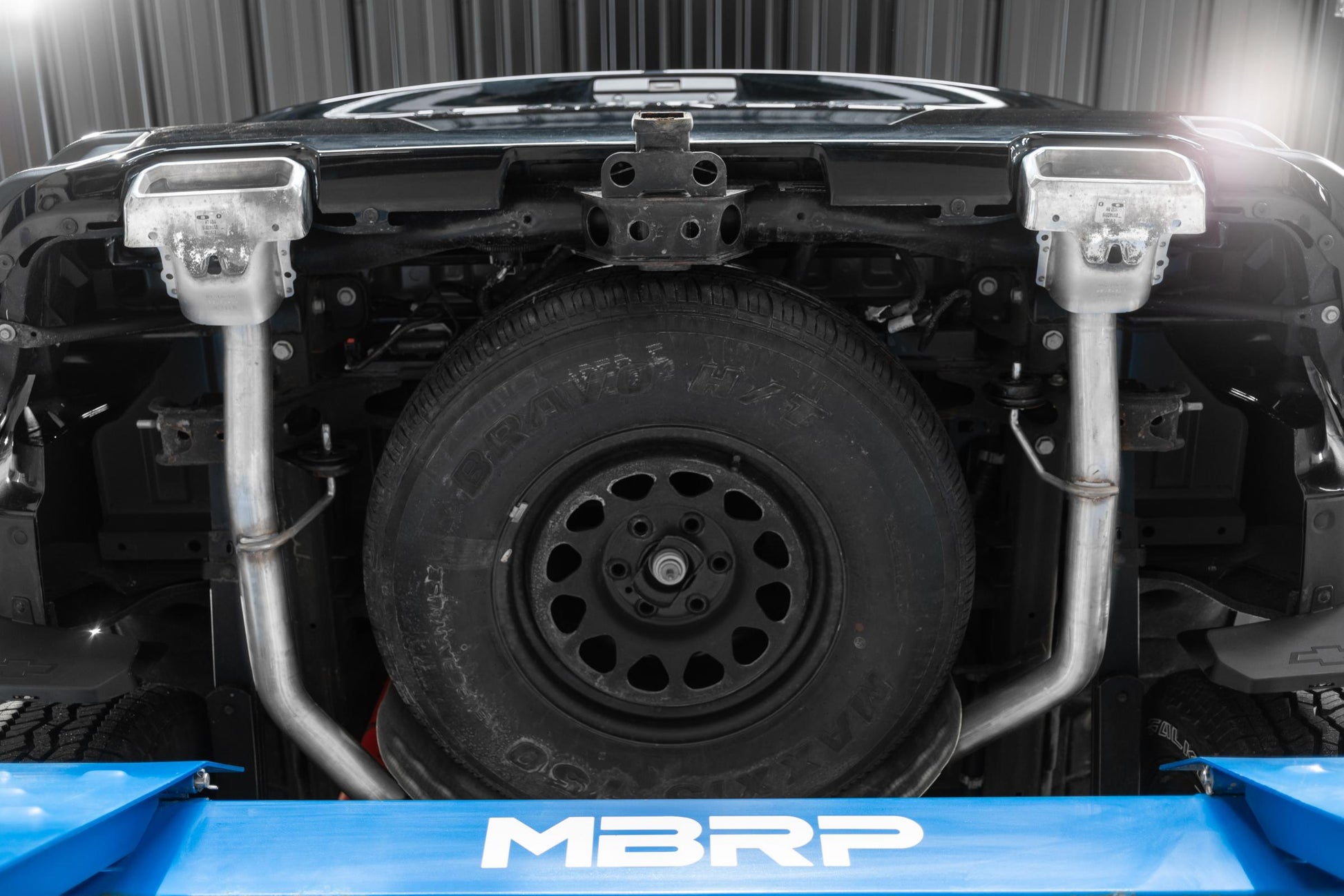 2.5 Inch Cat Back Exhaust System For 19-Up Silverado/Sierra 1500 5.3L and 2022 Silverado LTD/ Sierra Limited 5.3L Dual Rear 304 Stainless Steel MBRP-4