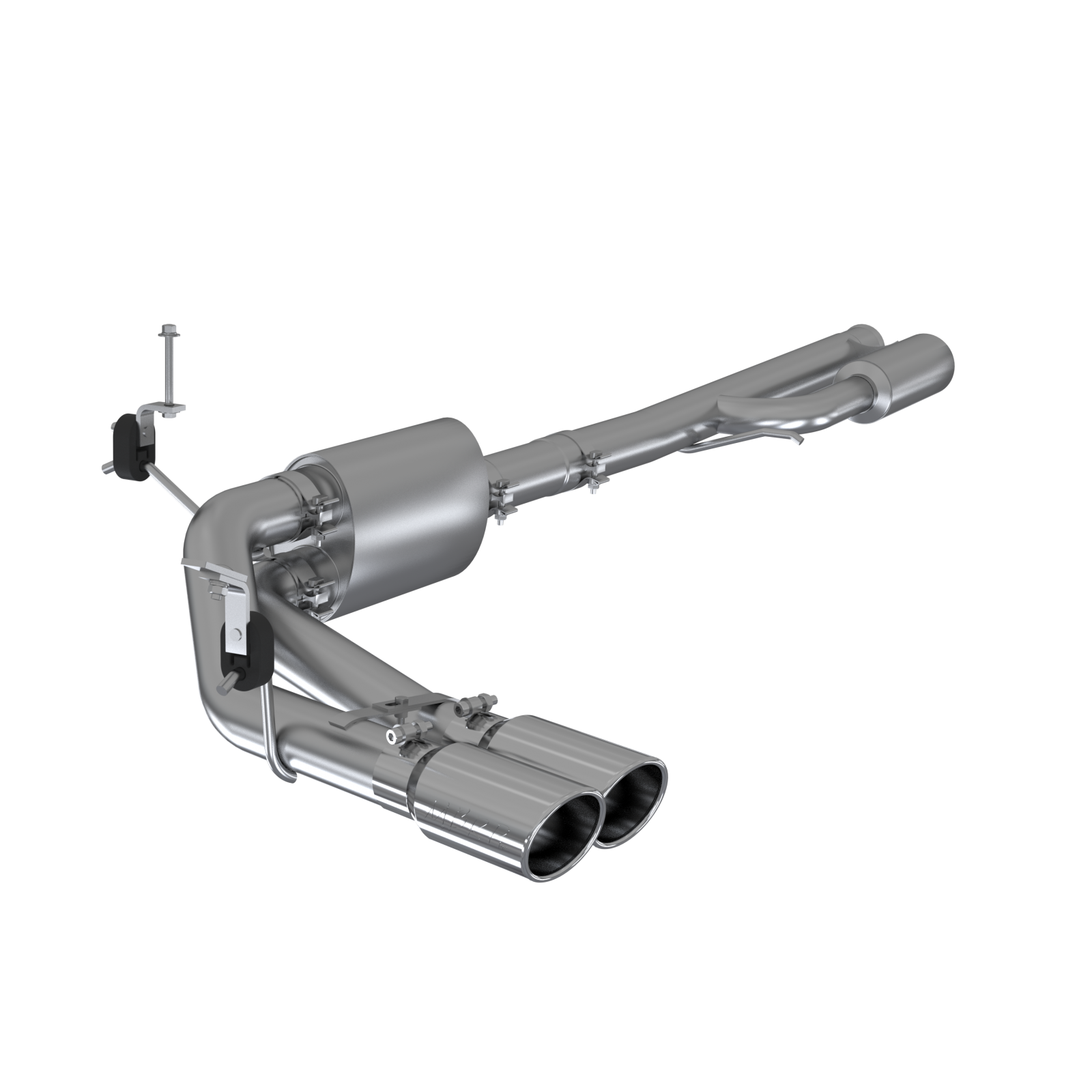 3 Inch Cat Back Exhaust System Pre-Axle Dual Outlet Aluminized Steel F ...