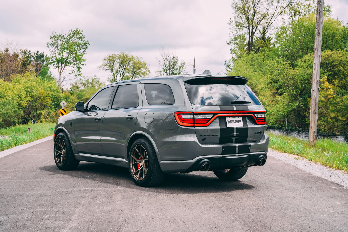 2018-Up Dodge Durango SRT SRT Hellcat 6.2L/6.4L Armor Pro T304 Stainless Steel 3 Inch Cat-Back Dual Rear Exit with Carbon Fiber Tips MBRP-7