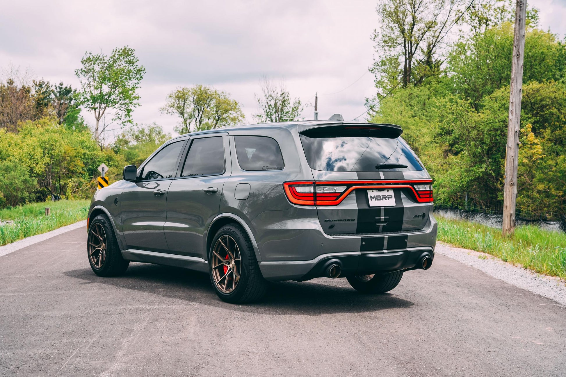 2018-Up Dodge Durango SRT SRT Hellcat 6.2L/6.4L Armor Pro T304 Stainless Steel 3 Inch Cat-Back Dual Rear Exit with Carbon Fiber Tips MBRP-7