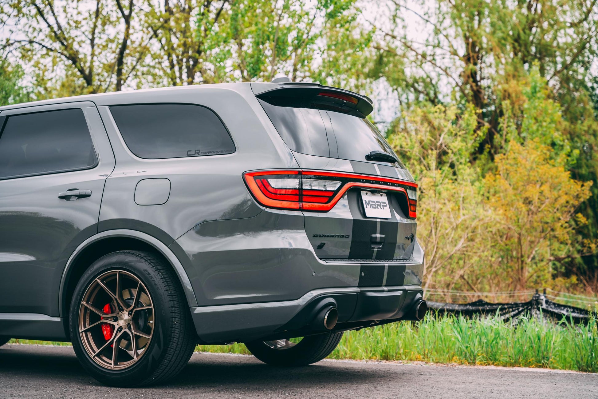 2018-Up Dodge Durango SRT SRT Hellcat 6.2L/6.4L Armor Pro T304 Stainless Steel 3 Inch Cat-Back Dual Rear Exit with Carbon Fiber Tips MBRP-9