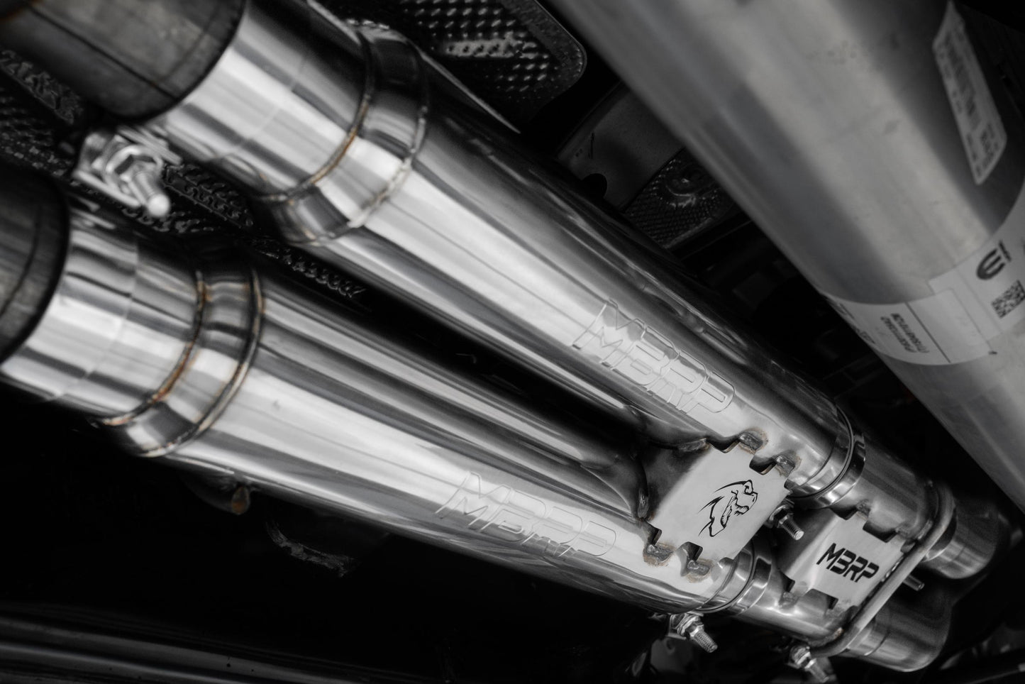 2021-24 RAM TRX T304 Stainless Steel 3 Inch Cat-Back Dual Split Rear with Carbon Fiber Tips Race Version Exhaust System MBRP-1