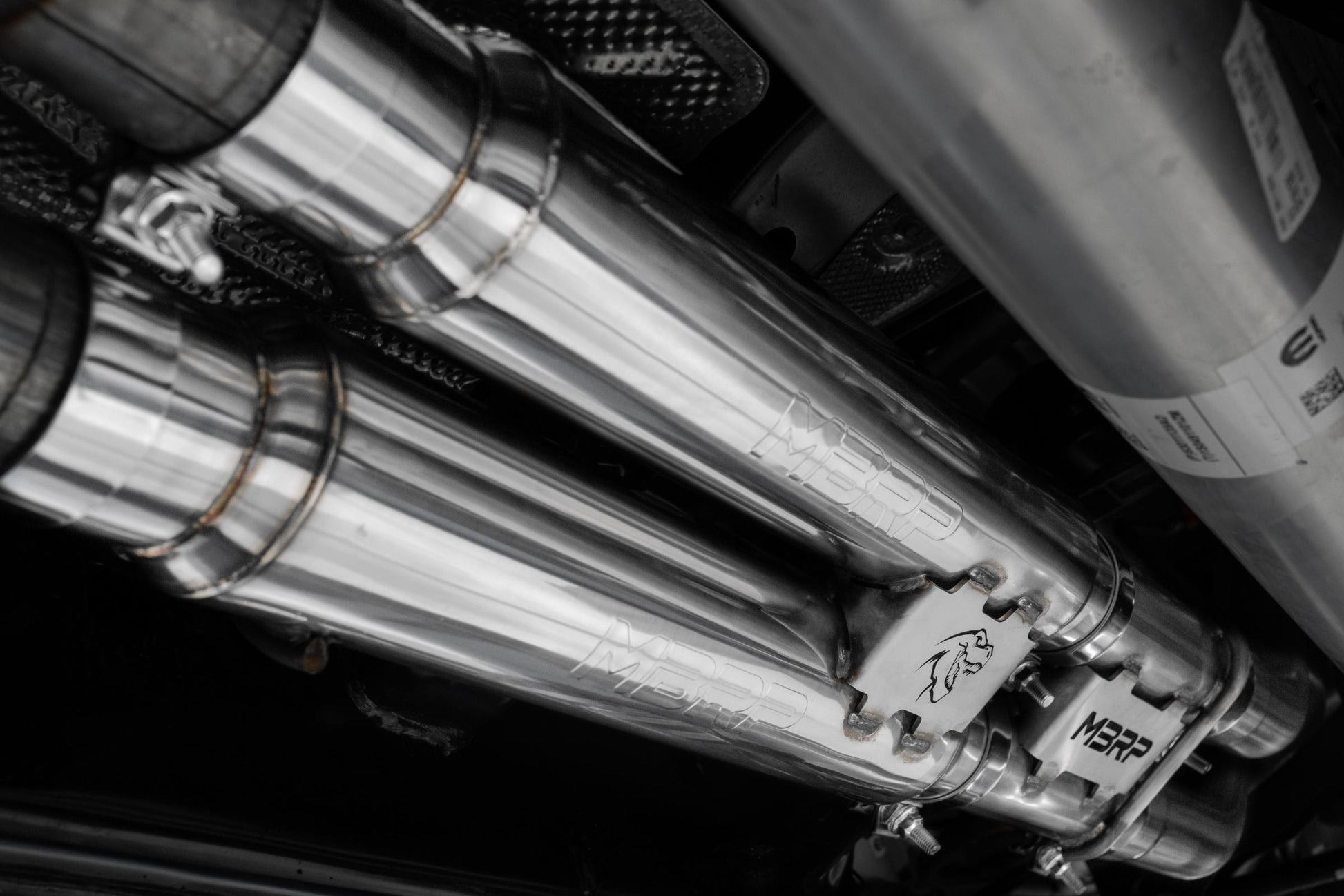2021-24 RAM TRX T304 Stainless Steel 3 Inch Cat-Back Dual Split Rear with Carbon Fiber Tips Race Version Exhaust System MBRP-1
