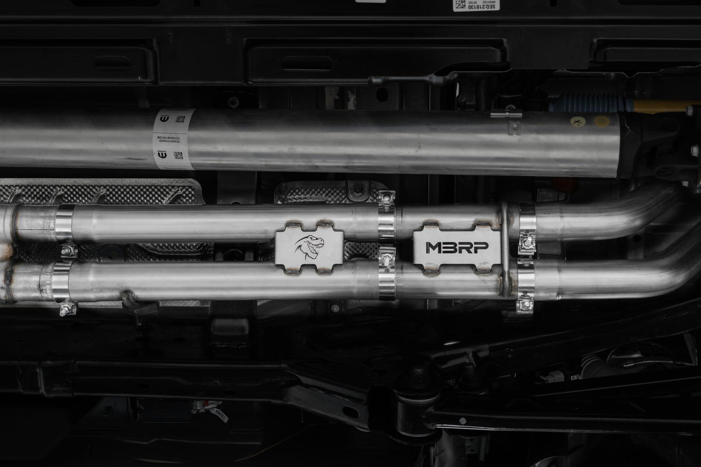 2021-24 RAM TRX T304 Stainless Steel 3 Inch Cat-Back Dual Split Rear with Carbon Fiber Tips Race Version Exhaust System MBRP-5